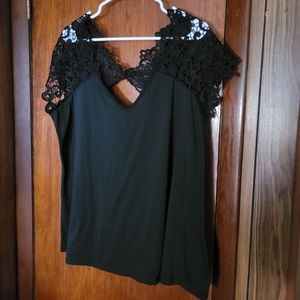 Nextmia Black Blouse with open back size 18.